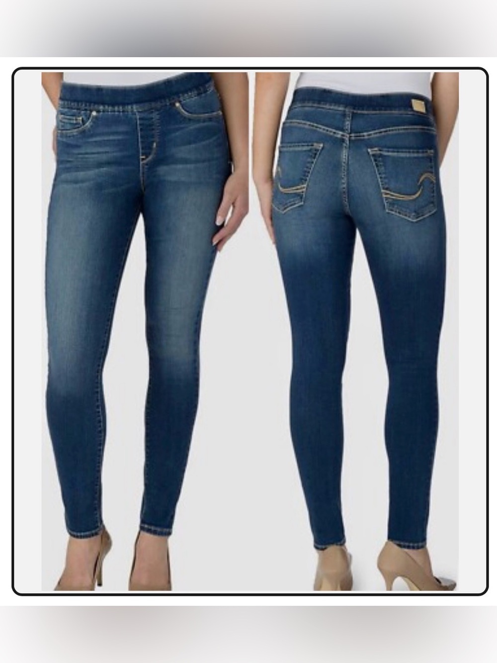 Levi's Signature Gold Totally Shaping Pull-on Skinny Stretch Jeans Medium Blue 2